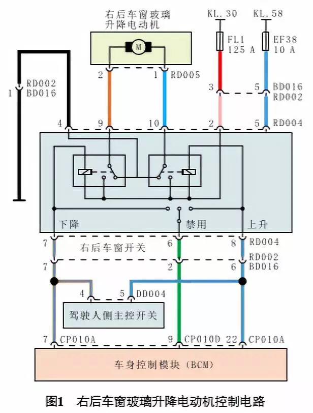 电动升降玻璃开关怎么接线