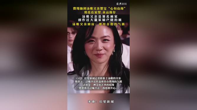 费翔抽中了汤唯父亲的墨宝