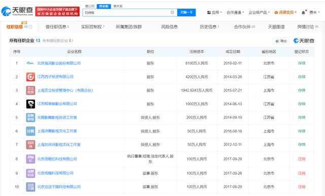 吴奇隆名下公司均已注销