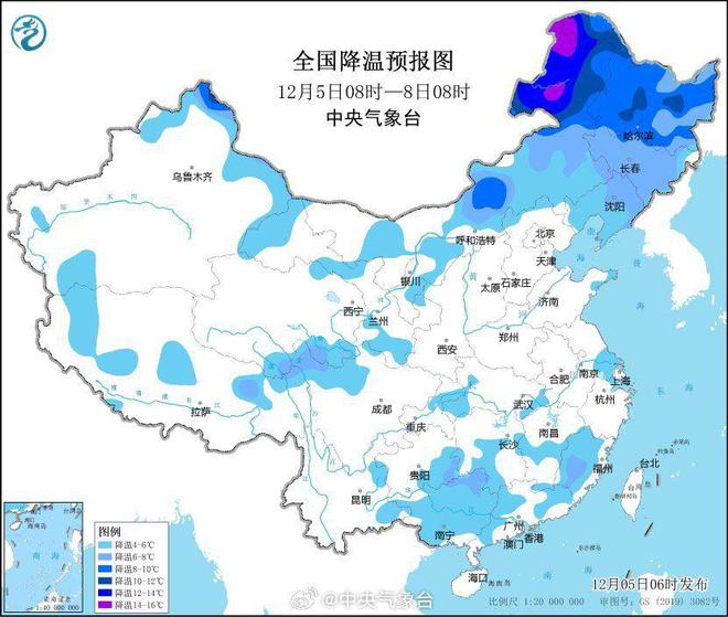 全国大范围降温形势确定